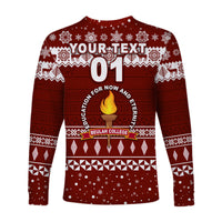 (Custom Personalised) Tonga Beulah College Christmas Long Sleeve Shirt Simple Style LT8 - Polynesian Pride