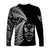 New Zealand Haka Rugby Maori Long Sleeve Shirt Silver Fern Vibes - Black LT8 - Polynesian Pride