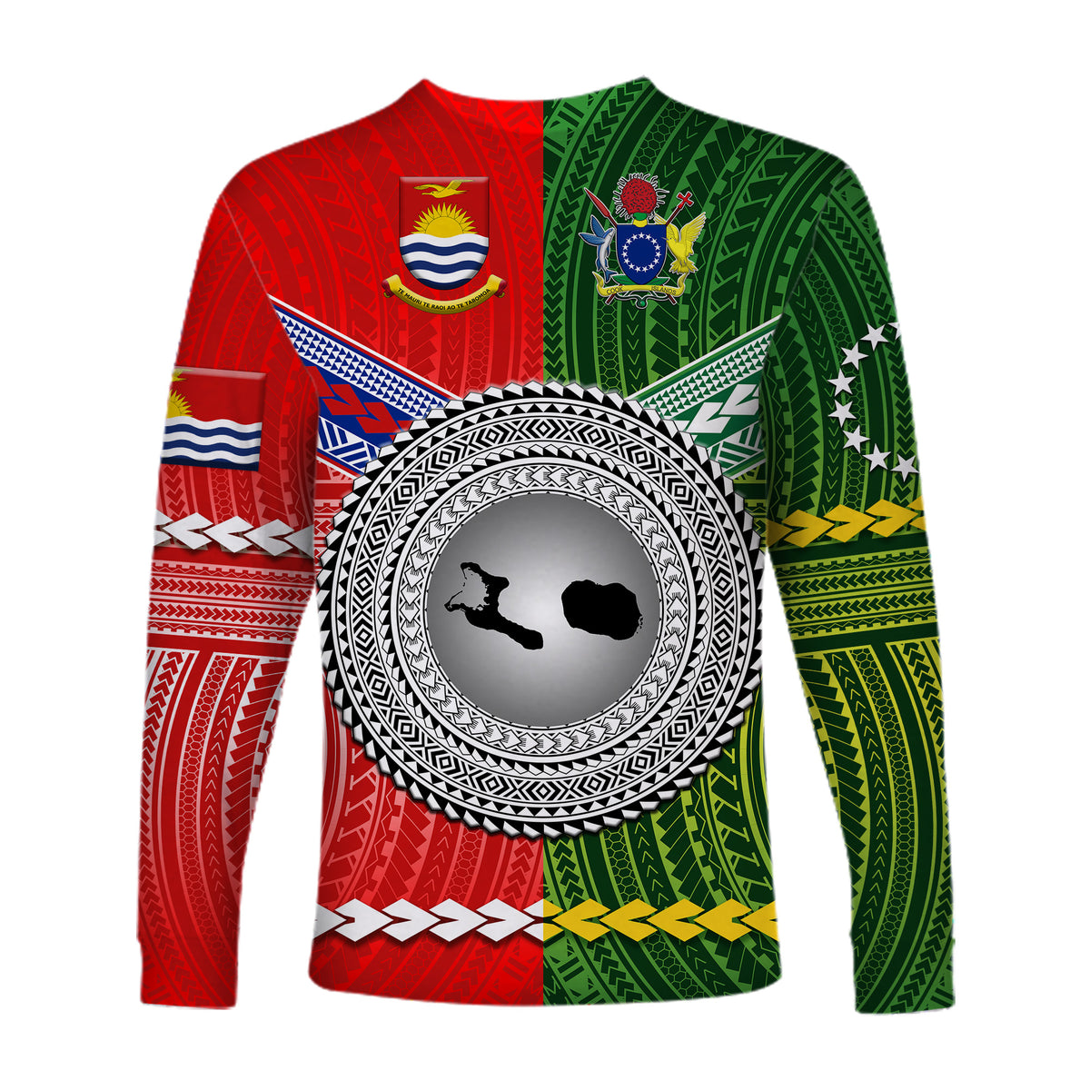 Kiribati And Cook Islands Long Sleeve Shirt Together LT8 - Polynesian Pride