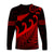 New Zealand Rugby Maori Long Sleeve Shirt Silver Fern Koru Vibes - Red LT8 - Polynesian Pride