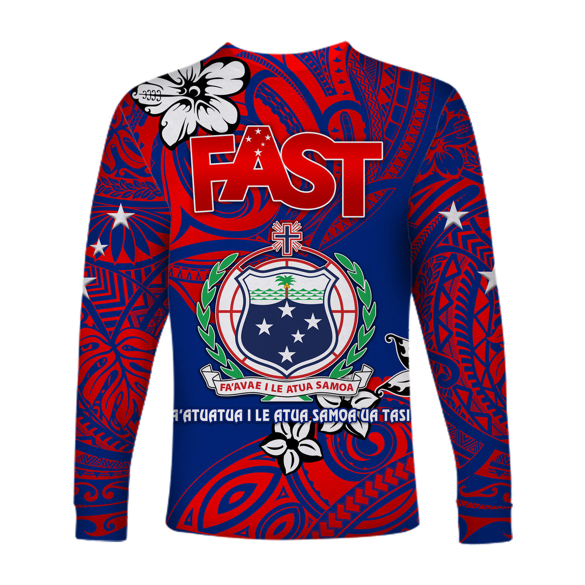 Samoa FAST Party Long Sleeve Shirt Unique Vibes LT8 - Polynesian Pride