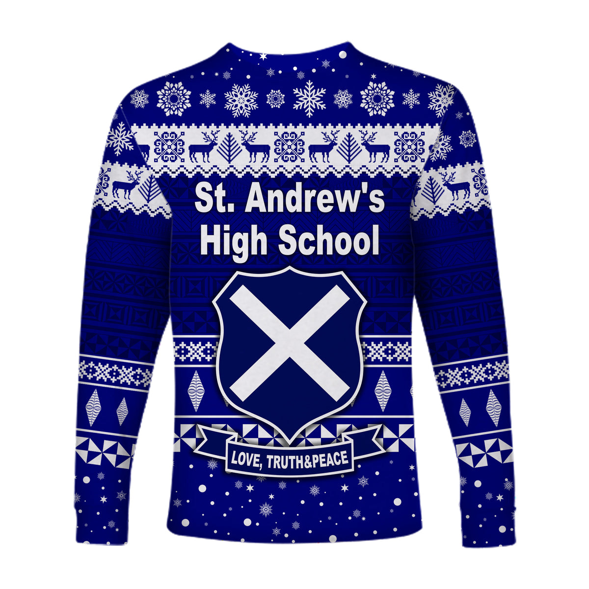 St. Andrew's High School Christmas Long Sleeve Shirt Simple Style LT8 - Polynesian Pride
