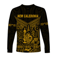 New Caledonia Long Sleeve Shirts Simple Style - Gold LT8 - Polynesian Pride