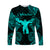 (Custom Personalised) Ophiuchus Zodiac Polynesian Long Sleeve Shirt Unique Style - Turquoise LT8 Unisex Turquoise - Polynesian Pride