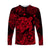 Hawaii Turtle Polynesian Long Sleeve Shirt Plumeria Flower Unique Style - Red LT8 - Polynesian Pride