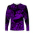 (Custom Personalised) Hawaii Hammer Shark Polynesian Long Sleeve Shirt Unique Style - Purple LT8 Unisex Purple - Polynesian Pride