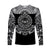 Marquesas Islands Long Sleeve Shirt Marquesan Tattoo Simplified Version - Black LT8 - Polynesian Pride