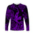 Hawaii Angry Shark Polynesian Long Sleeve Shirt Unique Style - Purple LT8 Unisex Purple - Polynesian Pride