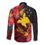 (Custom Personalised) Papua New Guinea Long Sleeve Button Shirt Bird of Paradise LT13 - Polynesian Pride