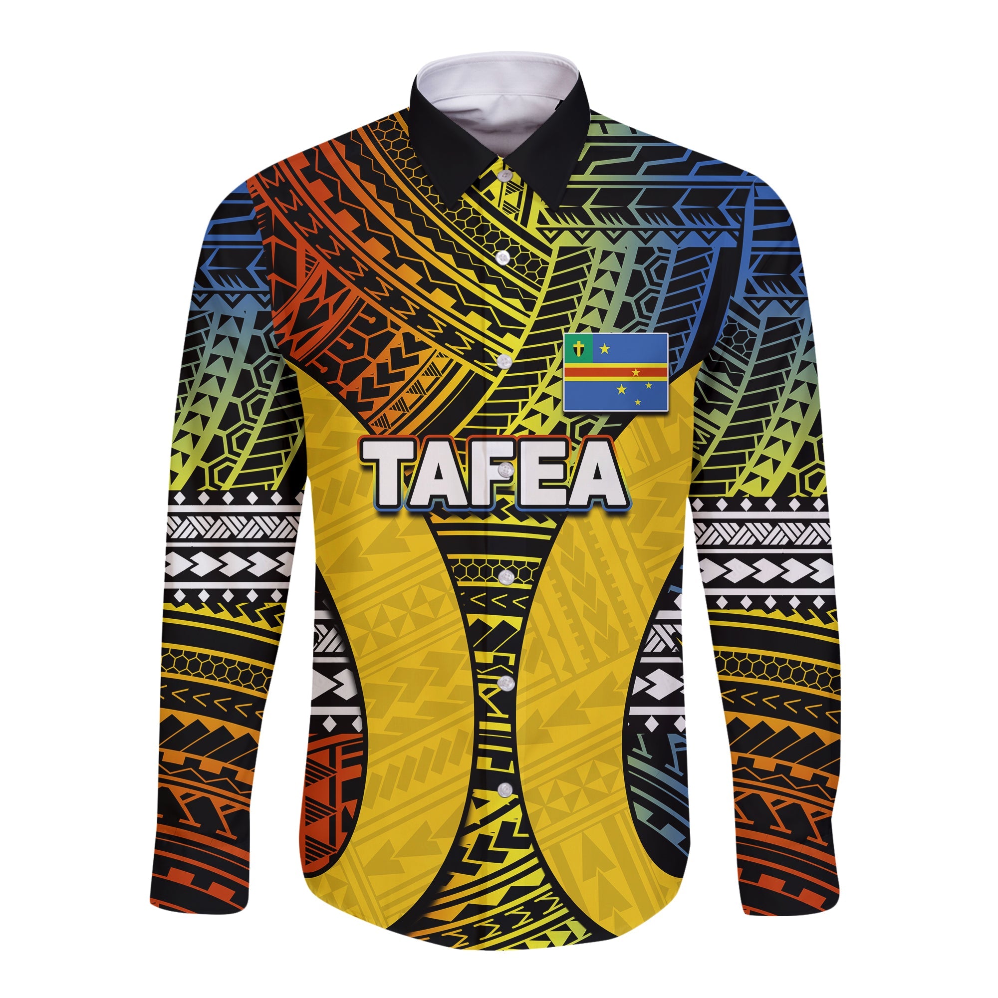 (Custom Personalised) Polynesian Tafea Of Vanuatu Long Sleeve Button Shirt LT6 Unisex Art - Polynesian Pride