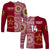 (Custom Text And Number) Tonga Eua High School Long Sleeve Shirt Class Of Year Tongan Ngatu Pattern LT14 Unisex Maroon - Polynesian Pride