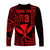 (Custom Text and Number) Hawaii Day Kakau Long Sleeve Shirt Proud To Be Hawaiian Red King Kamehameha and Kanaka Maoli LT13 - Polynesian Pride