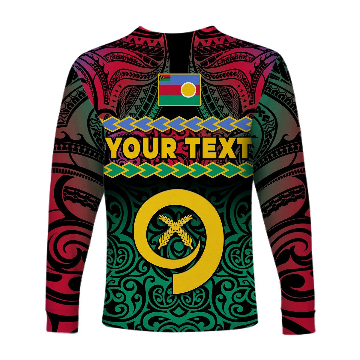 (Custom Personalised) Shefa Province Long Sleeve Shirt Vanuatu Pig Tusk Polynesian Flag Style LT14 - Polynesian Pride