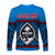 Guam Chamorro Long Sleeve Shirt Latte Stone Blue Polynesian Haligi LT13 - Polynesian Pride