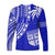 Fiji Rugby Sevens Long Sleeve Shirt Fijian 7s Tapa Polynesian Blue Ver.02 LT13 - Polynesian Pride