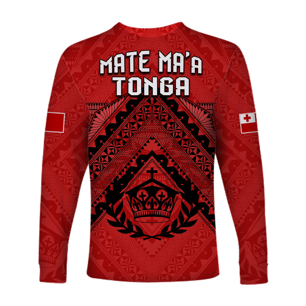 Tonga Rugby MMT Long Sleeve Shirt Ngatu Mate Maa Tonga Simple LT13 - Polynesian Pride