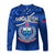 Samoa Rugby Long Sleeve Shirt Manu Samoa Polynesian Hibiscus Blue Style LT14 - Polynesian Pride