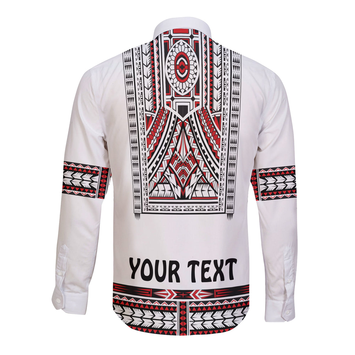 (Custom Personalised) Polynesian Long Sleeve Button Shirt Dashiki With Polynesian Tattoo Royal Version LT14 - Polynesian Pride