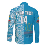 (Custom Personalised) Lavengamalie Tonga College Long Sleeve Button Shirt Class Of Year Tongan Ngatu Pattern LT14 - Polynesian Pride