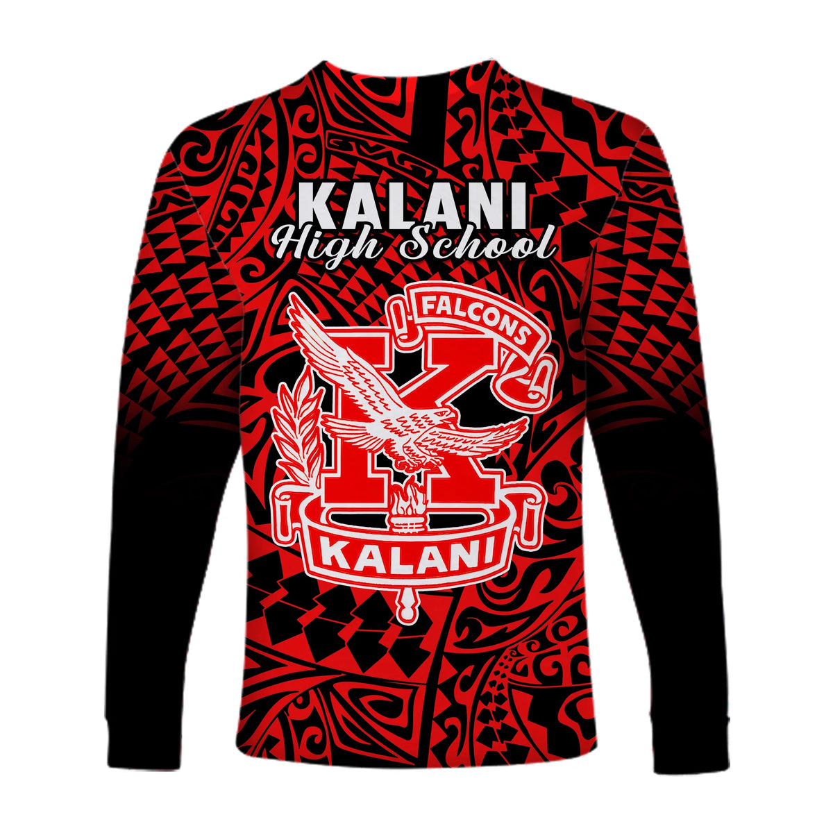 Hawaii Long Sleeve Shirt Kalani High School Tribal Kakau LT14 - Polynesian Pride