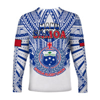 Samoa Rugby Long Sleeve Shirt Manu Samoa 7s Ginger White Polynesian LT14 - Polynesian Pride