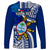 (Custom Personalised) Guam and Philippines Long Sleeve Shirt Guaman Filipinas Together Blue LT14 - Polynesian Pride