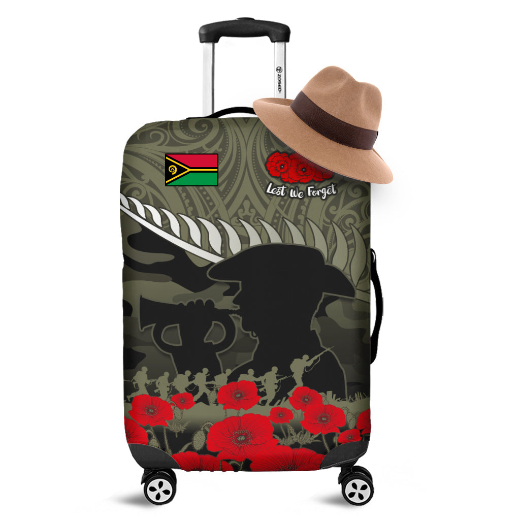 (Vanuatu) New Zealand ANZAC 2022 Luggage Covers Maori Camouflage LT14 Blue - Polynesian Pride