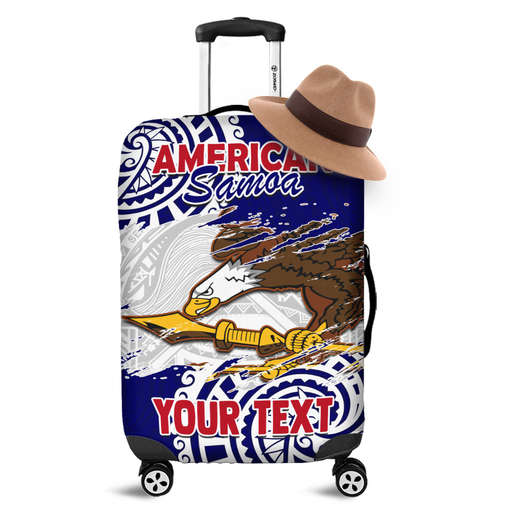 (Custom Personalised) American Samoa Independence Day Luggage Cover Polynesian Special Version LT14 Blue - Polynesian Pride