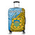 (Custom Personalised) Tuvalu 1978 Luggage Cover Happy 44th Independence Anniversary Polynesian Pattern LT14 Yellow - Polynesian Pride