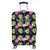 (Custom Personalised) Hawaii Luggage Cover Tropical Pattern With Pink Flamingos and Pineapple Ver.01 LT14 Black - Polynesian Pride