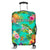 (Custom Personalised) Hawaii Luggage Cover Tropical Flowers Pinapple Hawaiian Map Ver.01 LT14 Turquoise - Polynesian Pride