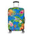 (Custom Personalised) Hawaii Luggage Cover Tropical Flowers Pinapple Hawaiian Map Ver.02 LT14 Blue - Polynesian Pride