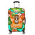 (Custom Personalised) Hawaii Luggage Cover Aloha Tiki Mask Hibiscus Flowers Ver.02 LT14 Turquoise - Polynesian Pride