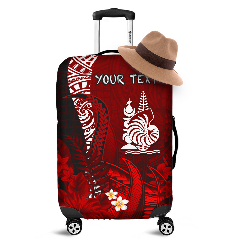 (Custom Personalised) New Caledonia Luggage Covers Nautilus Red Polynesian Hibiscus LT13 Red - Polynesian Pride