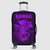 Hawaii Luggage Cover Kakau Kanaka Maoli Combine Polynesian Shark Ver.05 LT14 Purple - Polynesian Pride