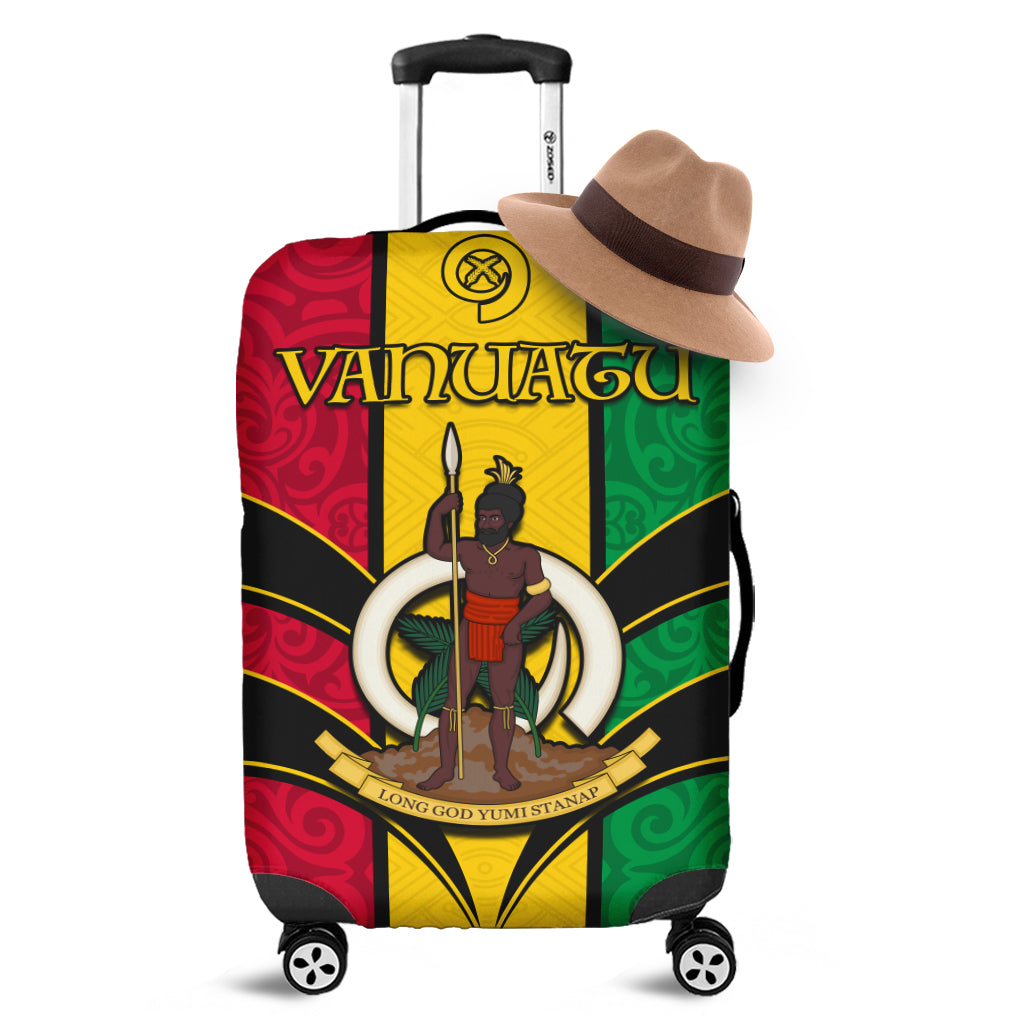 Vanuatu Luggage Covers Pig Tusk Polynesian LT13 Yellow - Polynesian Pride