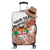 (Custom Personalised) Fiji Tapa Luggage Covers White Fijian Masi Be Loved Hibiscus LT13 White - Polynesian Pride