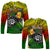 (Custom Personalised) The Shaka Hawaii Long Sleeve Shirt Tropical Flowers Reggae Version LT13 Unisex Reggae - Polynesian Pride
