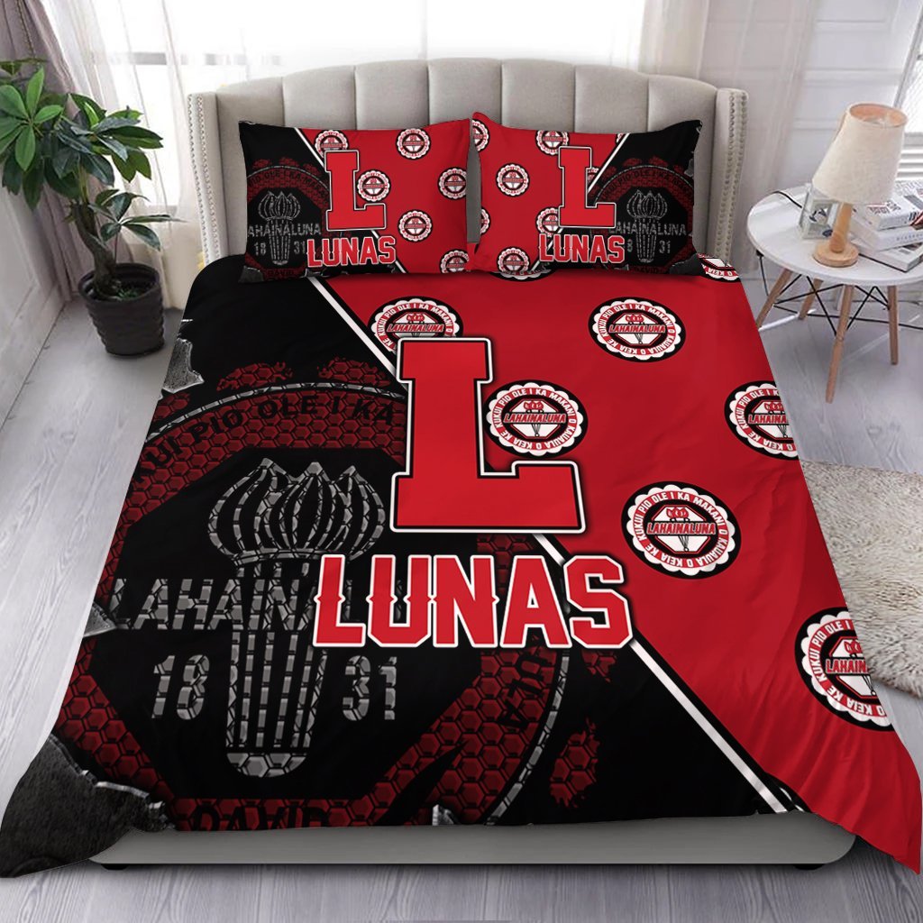 Hawaii Bedding Set - Lahainaluna High Bedding Set - AH Red - Polynesian Pride