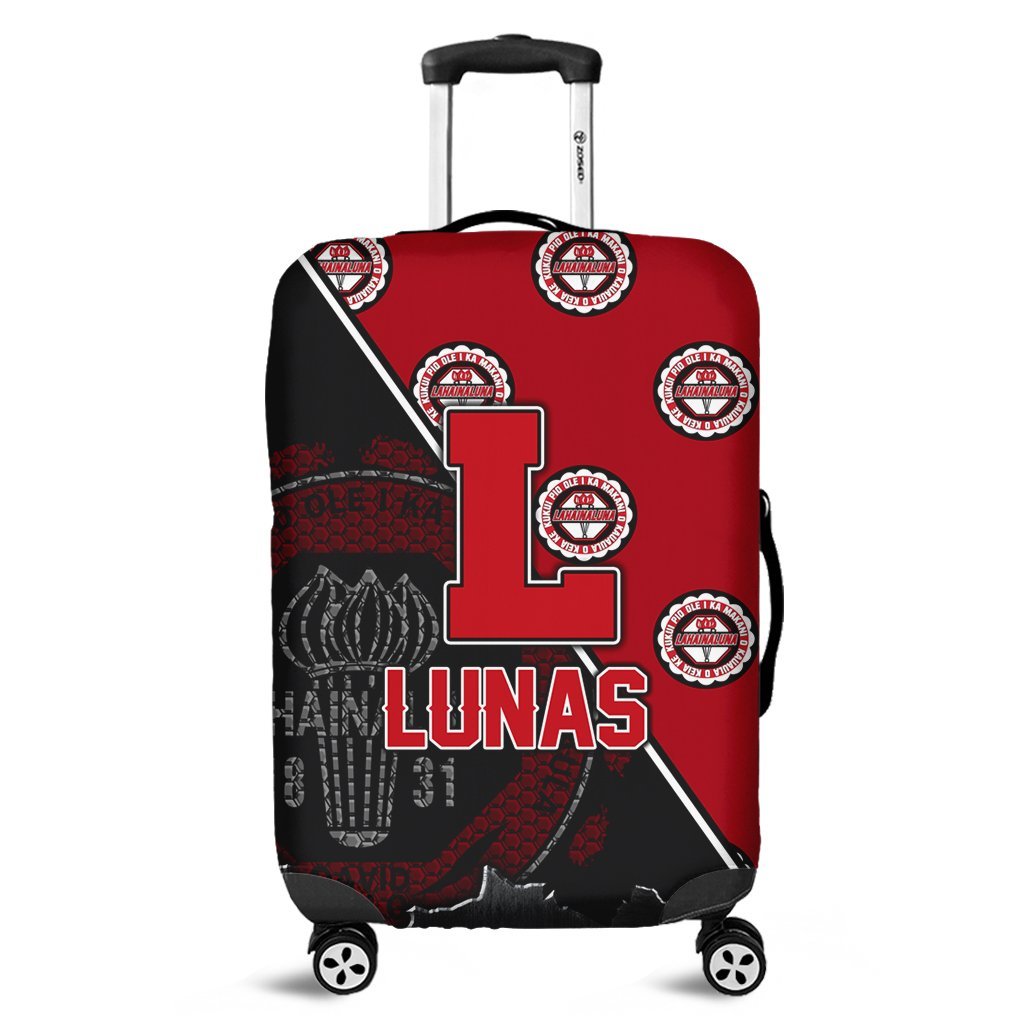 Hawaii Luggage Cover - Lahainaluna High Luggage Cover - AH Red - Polynesian Pride