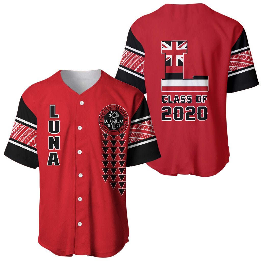 (Personalised) Hawaii Baseball Jersey - Lahainaluna High Custom Your Class Baseball Jersey Shirt AH Red - Polynesian Pride