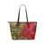 Hawaii Lauhala Hibiscus Polynesian Tropical Large Leather Tote Reggae - Wake Style - AH Blue - Polynesian Pride