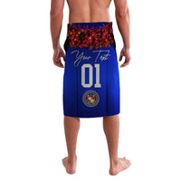 Custom Tonga Lavalava Emancipation Day Tupenu Independence Day Unique Kahoa Heilala Flower Blue LT8 - Polynesian Pride