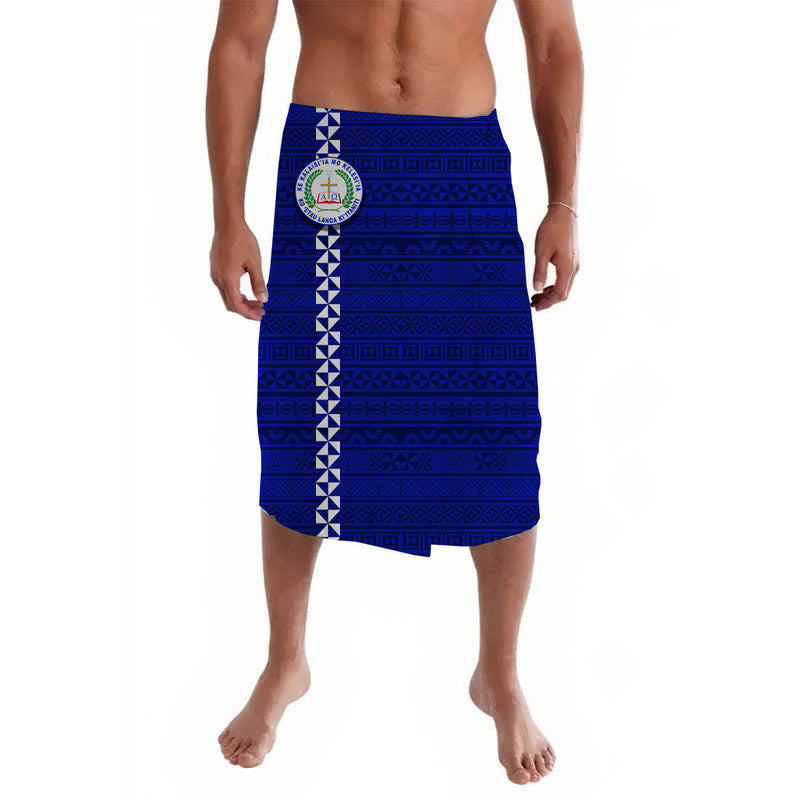 Tonga Siaatoutai Theological College Lavalava Simple Tongan Style Blue LT8 Blue - Polynesian Pride