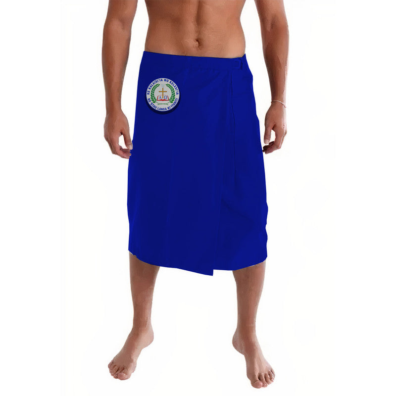 Tonga Siaatoutai Theological College Lavalava Original Style Blue LT8 Blue - Polynesian Pride