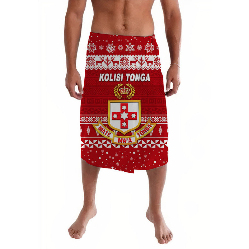 Kolisi Tonga College Christmas Lavalava Simple Style LT8 Red - Polynesian Pride