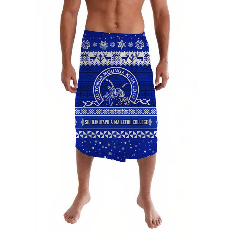 Tonga Siu ilikutapu & Mailefihi College Christmas Lavalava Simple Style LT8 Blue - Polynesian Pride