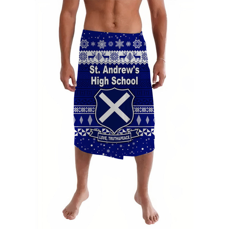 Tonga St. Andrew s High School Christmas Lavalava Simple Style LT8 Blue - Polynesian Pride