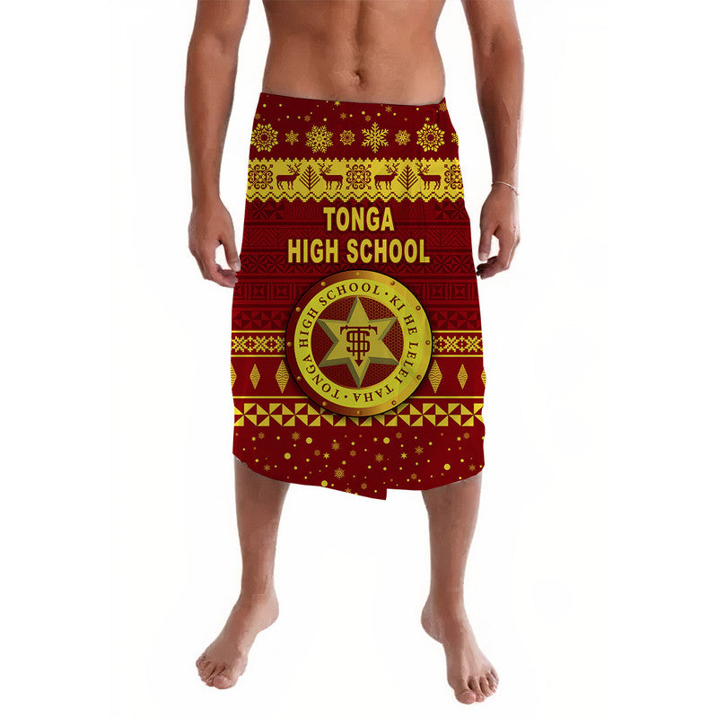 Tonga High School Christmas Lavalava Simple Style LT8 Maroon - Polynesian Pride