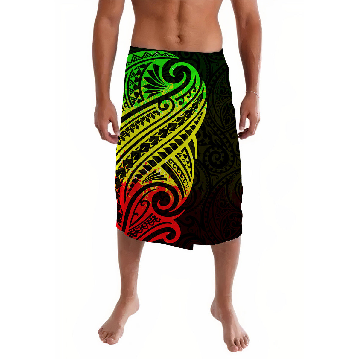 Polynesian Tribal Tattoo Reggage Lavalava LT6 Black - Polynesian Pride LLC